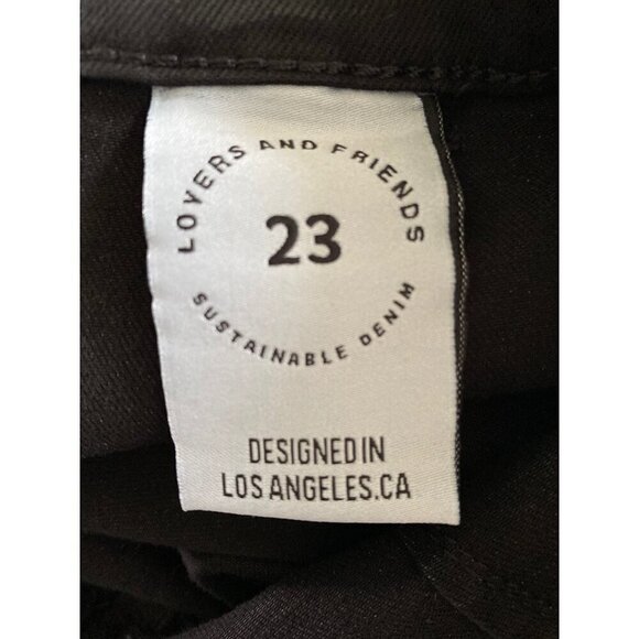 Lovers+Friends NWT Black Skinny Jeans, Jesse High-Rise Zip Back Women’s Size 23 - Picture 6 of 9